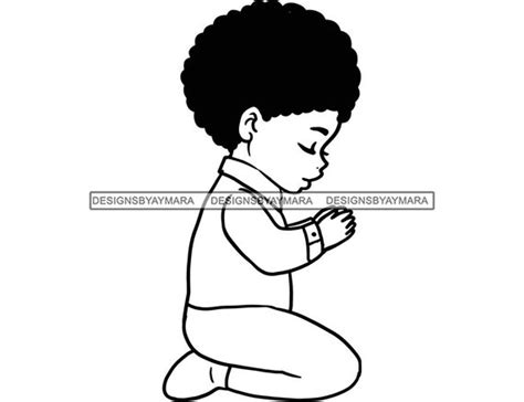 Craft Supplies And Tools Black Kids Praying God Lord Prayers Pray Girl