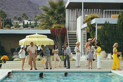 Poolside Party Slim Aarons Vintage Print Photography Art Etsy