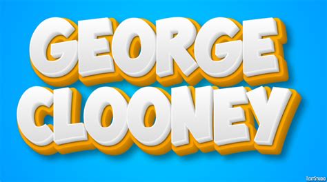 George Clooney Text Effect And Logo Design Celebrity