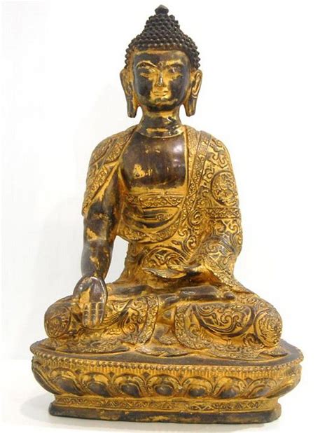 Tibetan Gilt Bronze Seated Buddha Xuande Mark Wu Bangzuo Bronze Oriental
