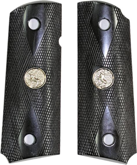 Colt 1911 Officers Model Black Grips With Medallions