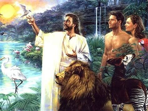 Donald Mccrady Adam And Eve With Jesus Artwork