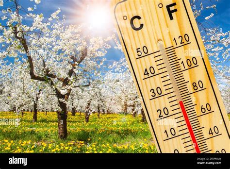 Warm Temperature At Spring With Fine Weather And Sun Stock Photo Alamy