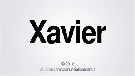 Thank you for watching.it's just a joke. How to Pronounce Xavier - YouTube
