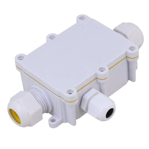 white 3 way outdoor cable wire connectors junction box ip68 waterproof sunproof with terminal