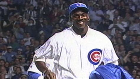 Michael Jordan Throws First Pitch At Wrigley Youtube