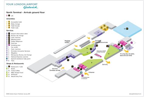 Gatwick Airport Map Lgw Printable Terminal Maps Shops Food