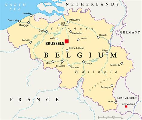 Carte France Belgique