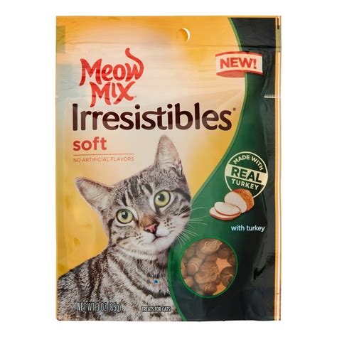Meow Mix Irresistibles Cat Treats Soft With Real Turkey Dry