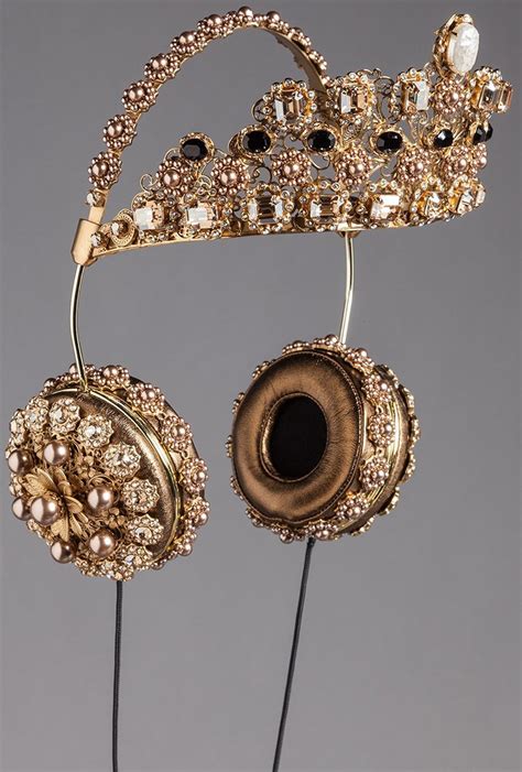 Dolce And Gabbana Crown Rhinestone Headsets Bragmybag