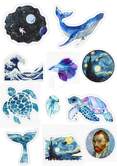 Blue Stickers Pegatinas Bonitas Pegatinas Imprimibles Pegatinas Kawaii