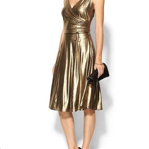 Many prom dress websites only offer limited selections or certain brands, while peaches boutique stocks many popular designers including sherri hill, jovani and morilee, making it the perfect site to browse the range of prom dresses 2021. Piperlime Dresses | Gold Lame Spaghetti Strap Wrap Dress | Poshmark