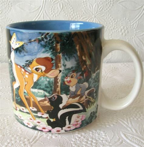 Disney Bambi Coffee Mug Cup With Thumper And Flower Bambi Coffee