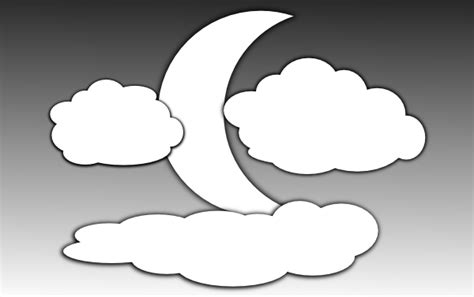 Clouds And The Moon 1 Clip Art At Vector Clip Art Online