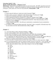 Urinalysis Mltc R Week Sq Ch And Docx Urinalysis Mltc R