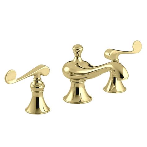 Kohler alteo single handle single hole or centerset bathroom sink faucet. Kohler K-16102-4-PB Revival Widespread Lavatory Faucet ...