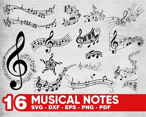 Musical Notes Svg Treble Clef Svg Music Clipart Piano Svg Etsy Free