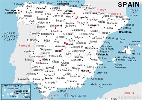 Southern Spain Map With Cities Threeoneninefoureightfivetwo