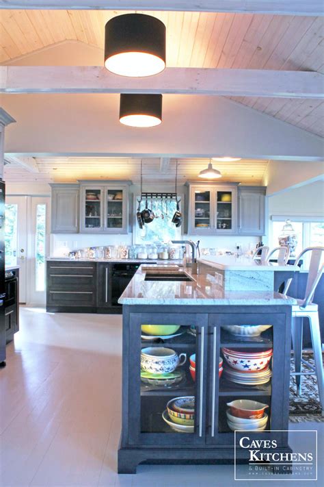 Browse my favorite images of the best designed double island kitchens. Gray & Charcoal Beach Kitchen with Double-Tiered Island ...