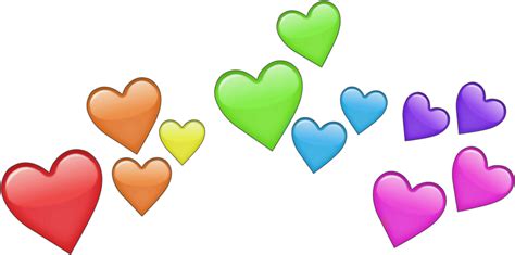Rainbow Heart Hears Tumblr Crown Emoji Emojis Png Crown Emoji Png