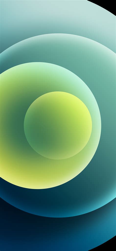 Iphone 12 Orbs Green Light Stock Wallpaper Wallpapers Central