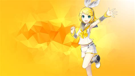 Download Yellow Rin Kagamine Anime Vocaloid 4k Ultra Hd Wallpaper