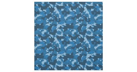 Blue Navy Camouflage Camo Military Fabric Zazzle