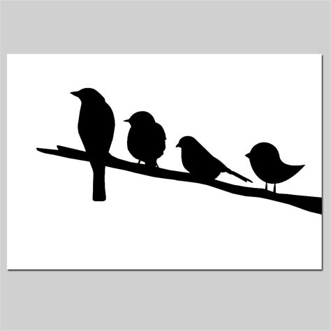Silhouette Birds On Branch At Getdrawings Free Download