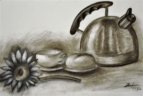 Still Life In Charcoal By Cqiao355 On Deviantart