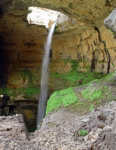 Amazing Waterfall Cave Photo Waterfallscascadas Pinterest
