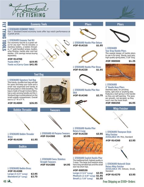 J Stockard Fly Fishing 2023 Fly Tying Catalog Page 50 51 Created