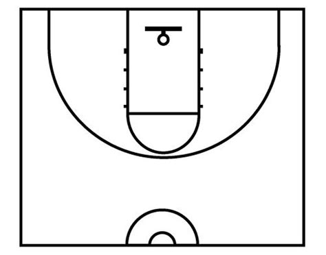 Basketball Half Court Diagrams Printable Clipart Best