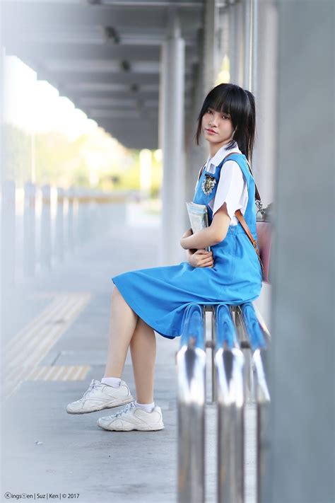 Adventures Of Angel And Moe Tails Photo Shoot Malaysian School Girl Pinafore With Chee Chung