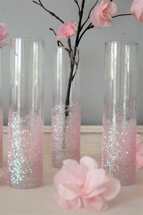 Icing Designs Diy Glittery Pink Vases
