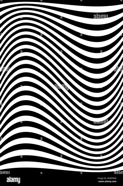 Black Wavy Stripes Banner Psychedelic Africa Zebra Lines Abstract