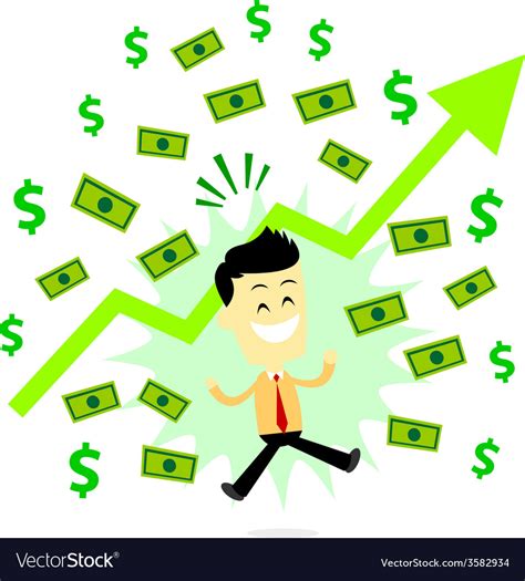 Man Making Profit In Business Royalty Free Vector Image