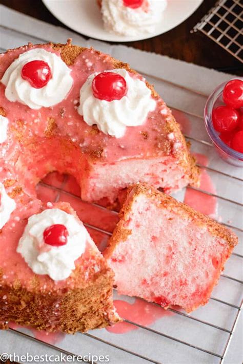 Cherry Angel Food Cake Recipe From Scratch Low Fat Dessert Recipe