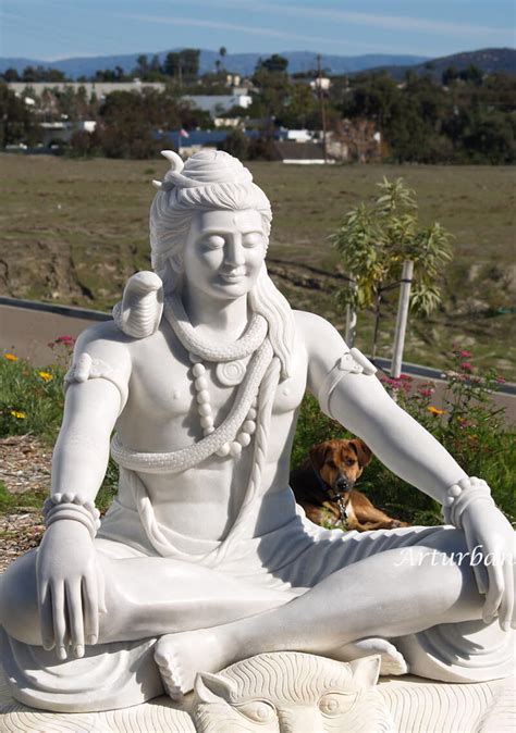 Meditating Shiva Statue Large Marble Lord Shiva Sculpture