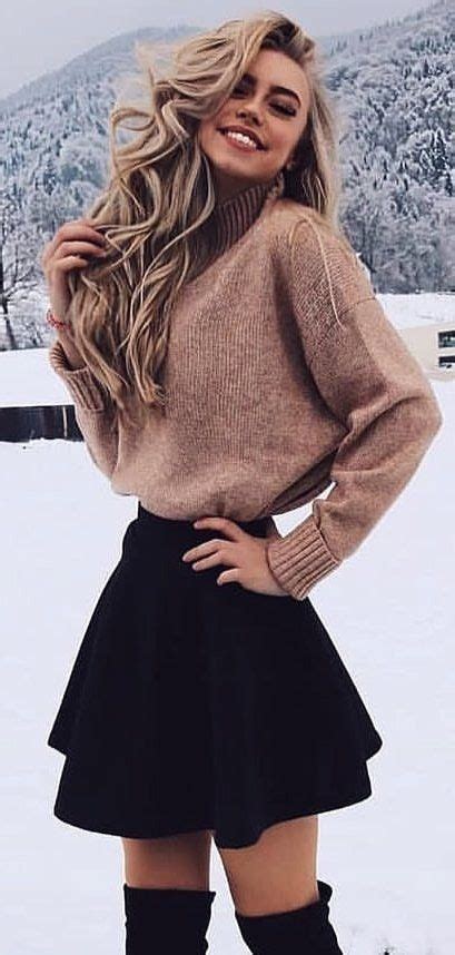 Cute Skirt Outfits Winter On Stylevore