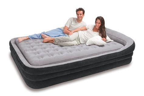 Intex Comfort Frame Airbed Kit Queen King Size Air Mattress Air Mattress Camping Lull Mattress