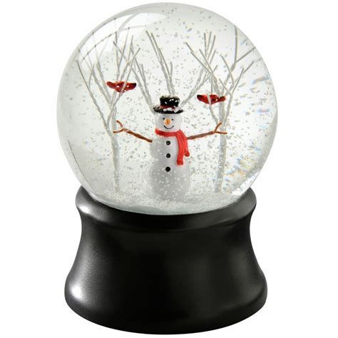 The Seasonal Aisle Snowman And Cardinal Birds Snow Globe And Reviews