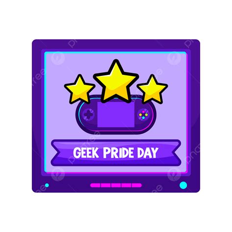 Geek Pride Day Sign Creative Gamepad Design Vector Glasses Sign