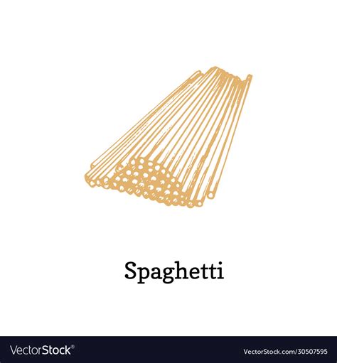 Spaghetti In Hand Royalty Free Vector Image Vectorstock