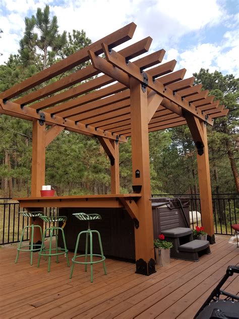 Great hot tub/bar area built with #OWTstanding OZCO Building Products