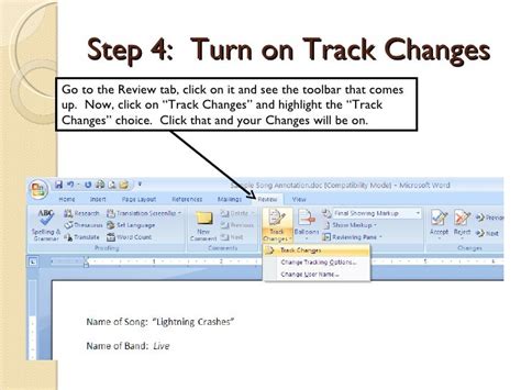 How To Track Changes