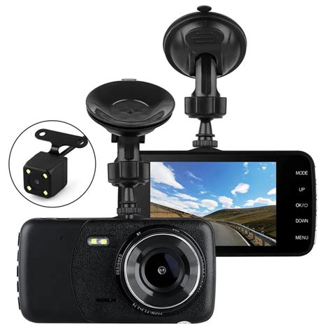 4 1080p 170 Degree Dual Lens Car Dash Cam Front And Rear Camera