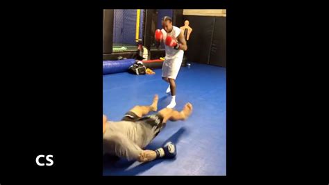 Tyga Knocks Down Sparring Partner In Boxing Youtube