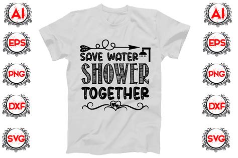 Save Water Shower Together Afbeelding Door Cutesycrafts360 · Creative Fabrica