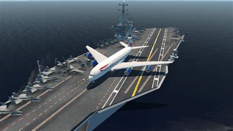 Plane Landing On Aircraft Carrier