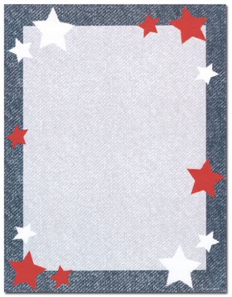stationery notecards letterhead stationery papers patriotic star blue border laser paper